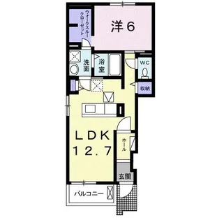 コーポタイケー【1階】の間取り