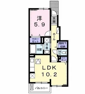 フォンターナ・ピューレ【1階】の間取り