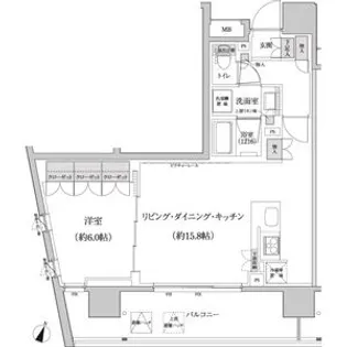 パークハビオ渋谷本町レジデンス【3階】の間取り