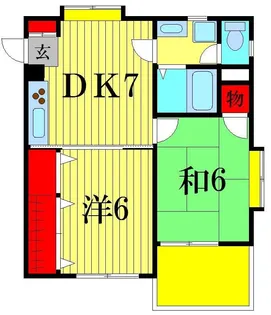 2DKの間取り画像