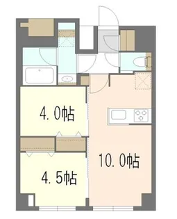 2LDKの間取り画像