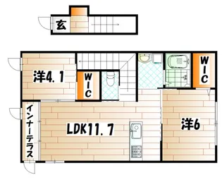 シェルル尾倉【2階】の間取り