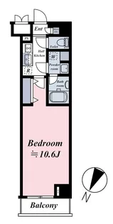 コンシェリア目黒 THE RESIDENCE【6階】の間取り