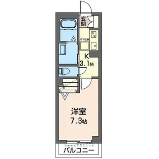 グランドアスカ GRAND ASUKA【1階】の間取り