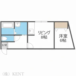 アングル琴似【4階】の間取り