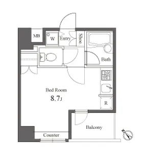 KDX文京千石レジデンス【3階】の間取り