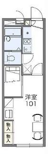 レオパレスファー イーズ【1階】の間取り