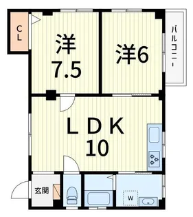 武田ハイツ【1階】の間取り