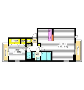 東京都練馬区高野台3【アパート】の間取り
