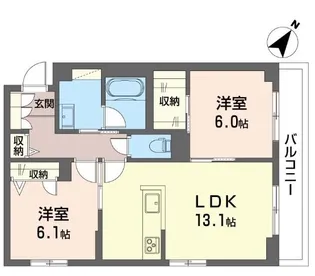 シャトー ワイエス【3階】の間取り