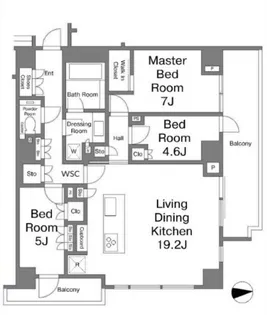 パークコート白金長者丸【6階】の間取り