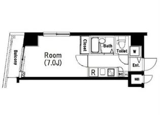 ガラ・ステージ神田【4階】の間取り