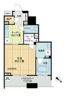 ライオンズシティ東京タイムズプレイス【4階】の間取り