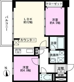 蒲生ビューハイツ【10階】の間取り