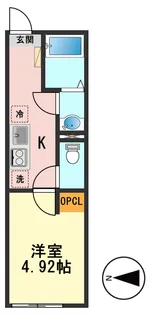 東京都江戸川区北小岩2【アパート】の間取り