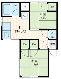 大塚ハイツ【2階】の間取り