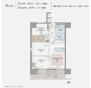 ラグゼナ八王子寺町【15階】の間取り