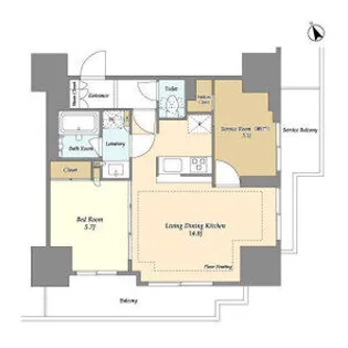 オアーゼ日暮里レジデンス【8階】の間取り