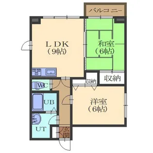 ロイヤルシティ参番館 若松町【7階】の間取り