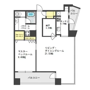 ザ・タワー大阪レジデンス【4階】の間取り