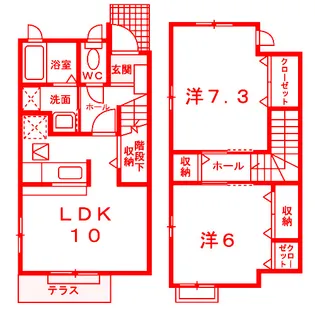 リヴ せせらぎ Aの間取り
