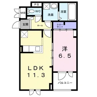 キャスロック北花田【3階】の間取り
