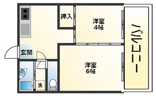 コーポ千恵【1階】の間取り