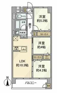 東建柏木マンション【13階】の間取り
