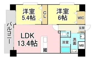 福岡県北九州市小倉北区中井5【マンション】の間取り