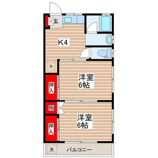 しゅんせいハイツII【2階】の間取り