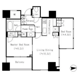 パークタワー芝公園【16階】の間取り