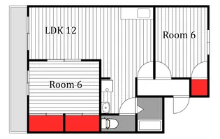 メゾンノールB棟【2階】の間取り