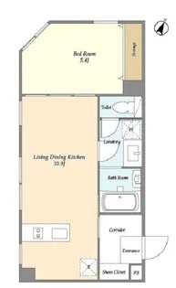 シェモア白金高輪【2階】の間取り