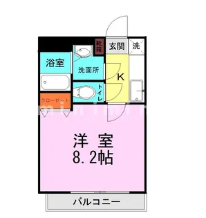 熊本県熊本市中央区八王寺町【マンション】の間取り