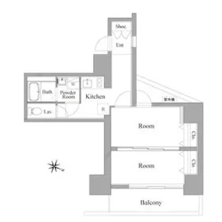 メゾン・ド・ヴィレ麻布台【9階】の間取り