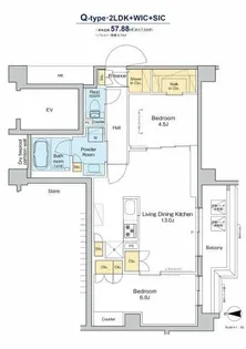プラウドフラット品川大井町【3階】の間取り