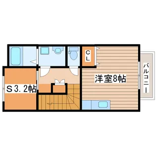 WELL-ONE宮千代【2階】の間取り