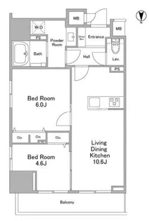 リバーレ浅草ウエスト【9階】の間取り