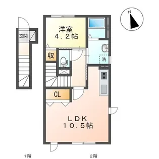 ヴォワ・ラクテ【2階】の間取り
