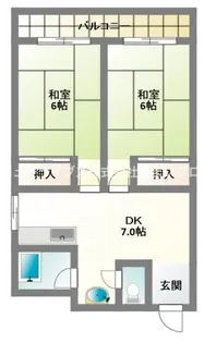 第1マンション【3階】の間取り