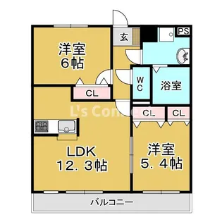 セロー明通館【2階】の間取り