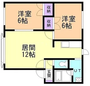 ルミエール伏古【1階】の間取り