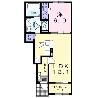 茨城県ひたちなか市大字市毛【アパート】の間取り