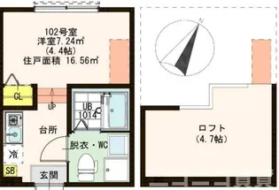 ハーモニーテラス竹ノ塚III【1階】の間取り