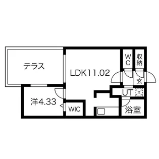 ロテュス【1階】の間取り
