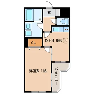 鴨江レジデンス【3階】の間取り