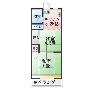 ハイツ岡【1階】の間取り
