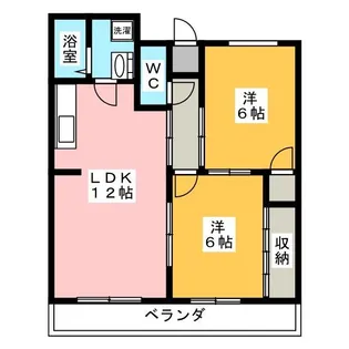 プリンセス高屋【4階】の間取り