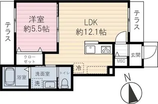 アーバンドエル駒込【1階】の間取り