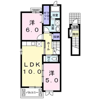 フォルティシモ・B【2階】の間取り